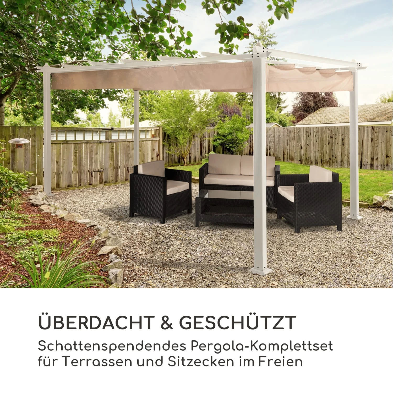 Pantheon Pergola Aluminiumkantrohr 3x4m 4 Eckpfosten Wasserabweisend 2 Pantheon Pergola Aluminiumkantrohr 3x4m 4 Eckpfosten Wasserabweisend – Bild 2