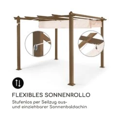 Pantheon Rust Pergola Aluminium 3x3m 6 Eckpfosten Wasserabweisend 9 Pantheon Rust Pergola Aluminium 3x3m 6 Eckpfosten Wasserabweisend -Garten Store 10035887 de 0004 logo