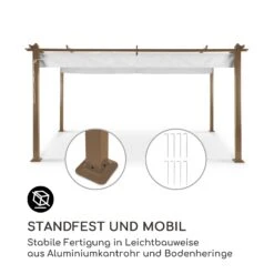 Pantheon Rust Pergola Aluminium 3x4m 6 Eckpfosten Wasserabweisend -Garten Store 10035890 de 0003 logo