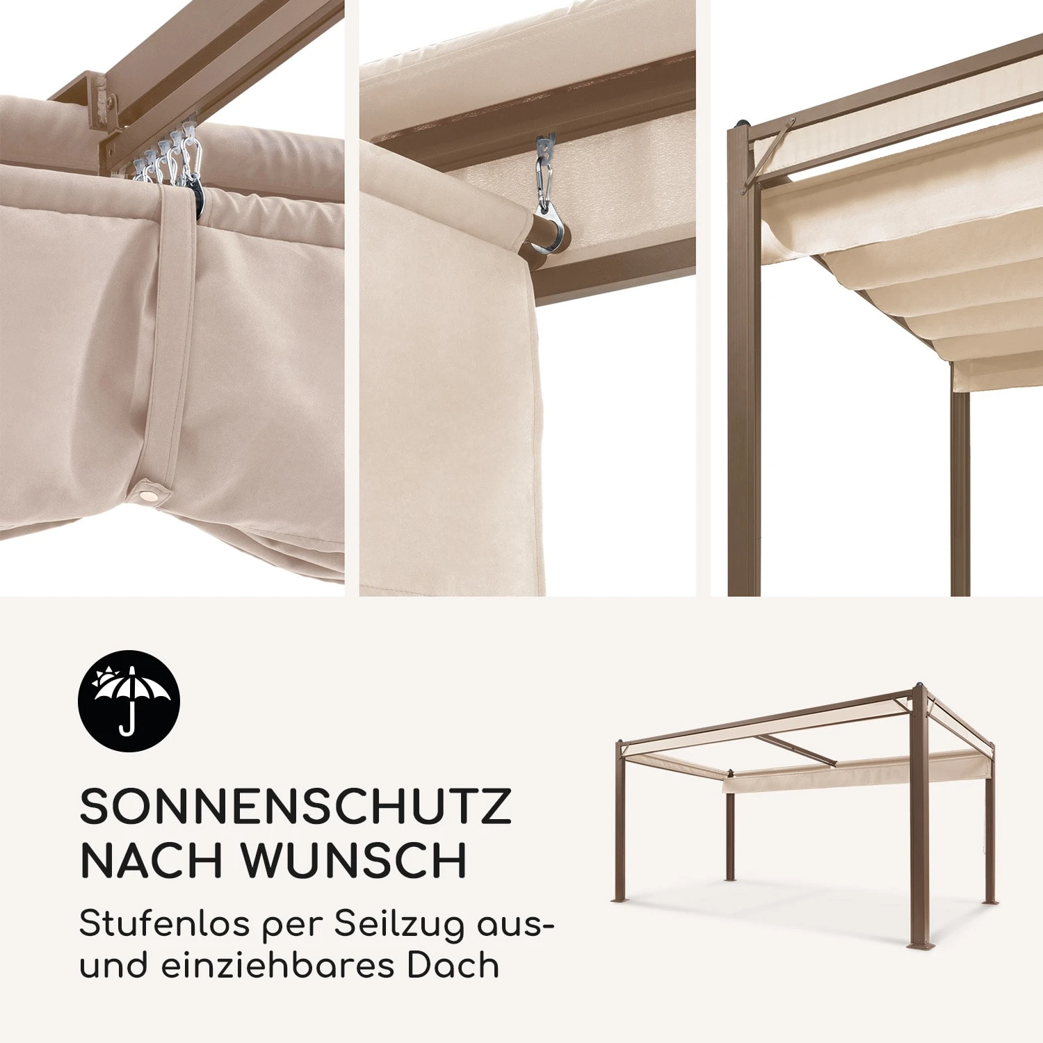 Pantheon Cortina Rust Pavillon Mit Dach 3x4 M 4 Seitenteile 3 Pantheon Cortina Rust Pavillon Mit Dach 3x4 M 4 Seitenteile – Bild 3