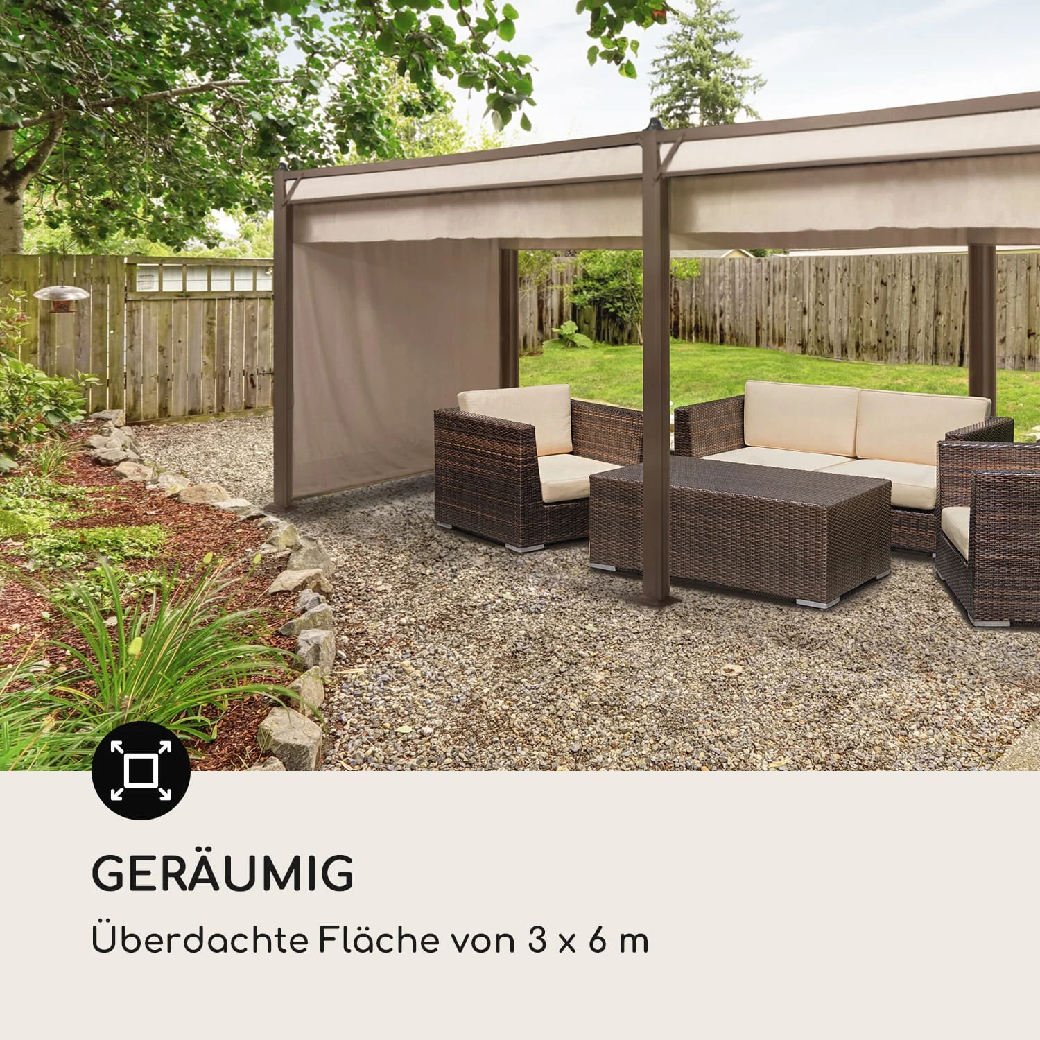 Pantheon Cortina Rust Pavillon Mit Dach 3x6 M 4 Seitenteile 4 Pantheon Cortina Rust Pavillon Mit Dach 3x6 M 4 Seitenteile – Bild 4