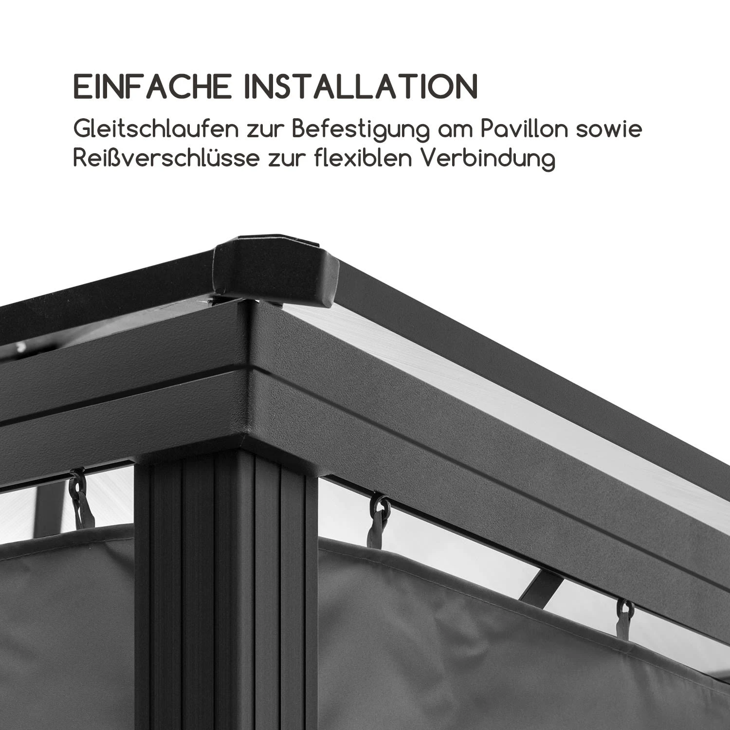 Pantheon Solid Sky Pavillon-Seitenwände 3x3 4 Stück 140g/m² 4 Pantheon Solid Sky Pavillon-Seitenwände 3x3 4 Stück 140g/m² – Bild 4