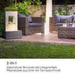 Bloomingstone Brunnen Gartenbrunnen Zierbrunnen 20W Pumpe Zink LED -Garten Store 10035916 de 0003 logo
