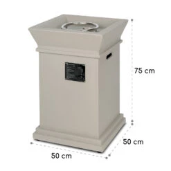 Prati Gas-Feuerstelle 13 KW Elektrisches Zündsystem Lavasteine Inkl. Regenschutz -Garten Store 10035935 yy 0008 dimensions