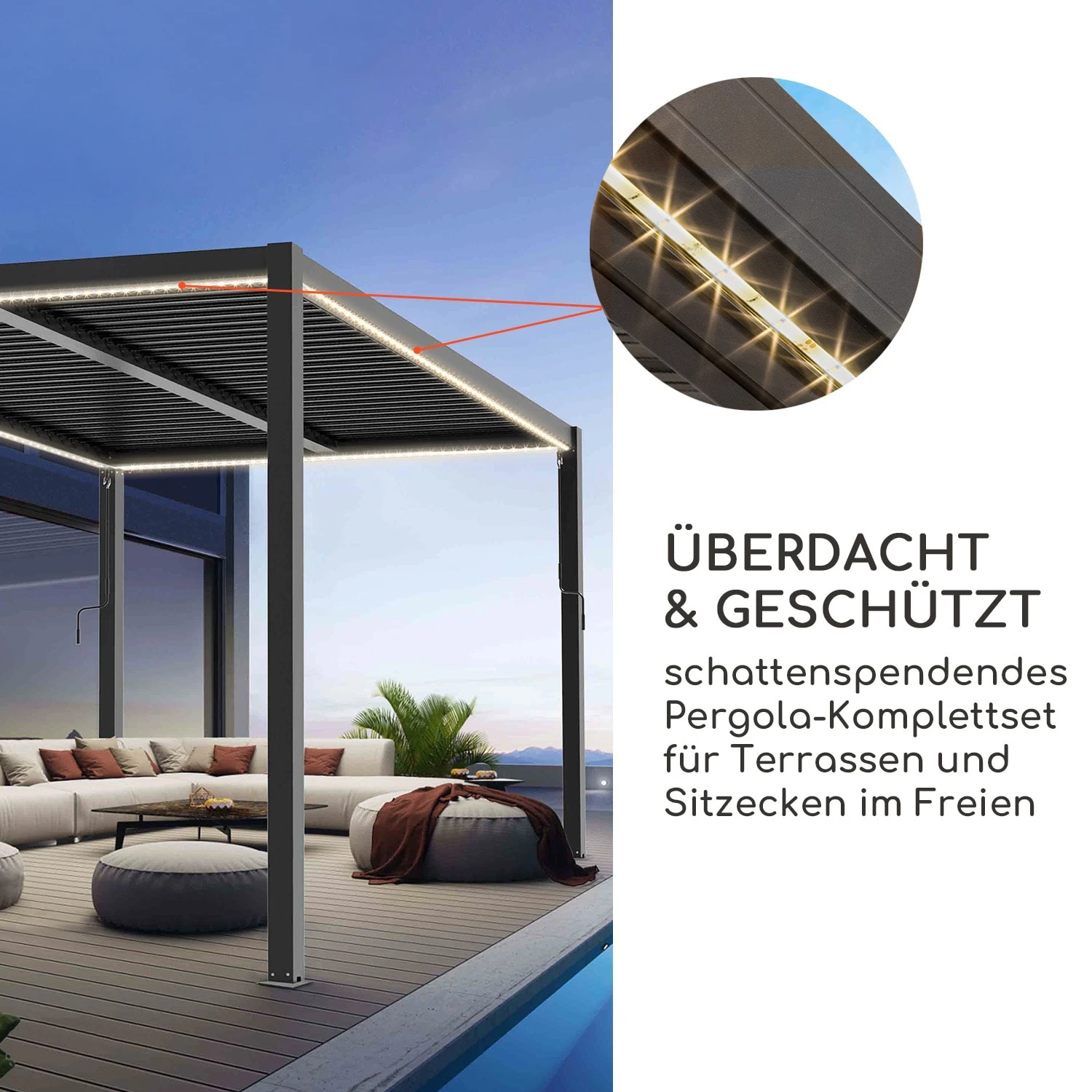 Pantheon Climax Ambient 3x3 M 4 Eckpfosten Bioklimatisches Dach 2 Pantheon Climax Ambient 3x3 M 4 Eckpfosten Bioklimatisches Dach – Bild 2