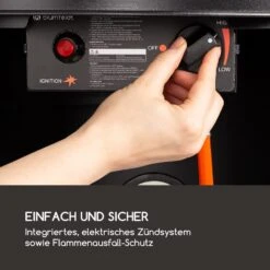 Goldflame Terrassenheizstrahler Gasheizer 11,2 KW Temperglas Mobil Edelstahl -Garten Store 10035961 de 0003 logo