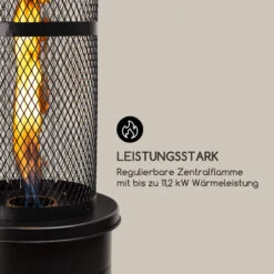 Goldflame Terrassenheizstrahler Gasheizer 11,2 KW Temperglas Mobil Edelstahl -Garten Store 10035961 de 0007 logo