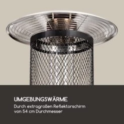 Goldflame Terrassenheizstrahler Gasheizer 11,2 KW Temperglas Mobil Edelstahl -Garten Store 10035961 de 0008 logo