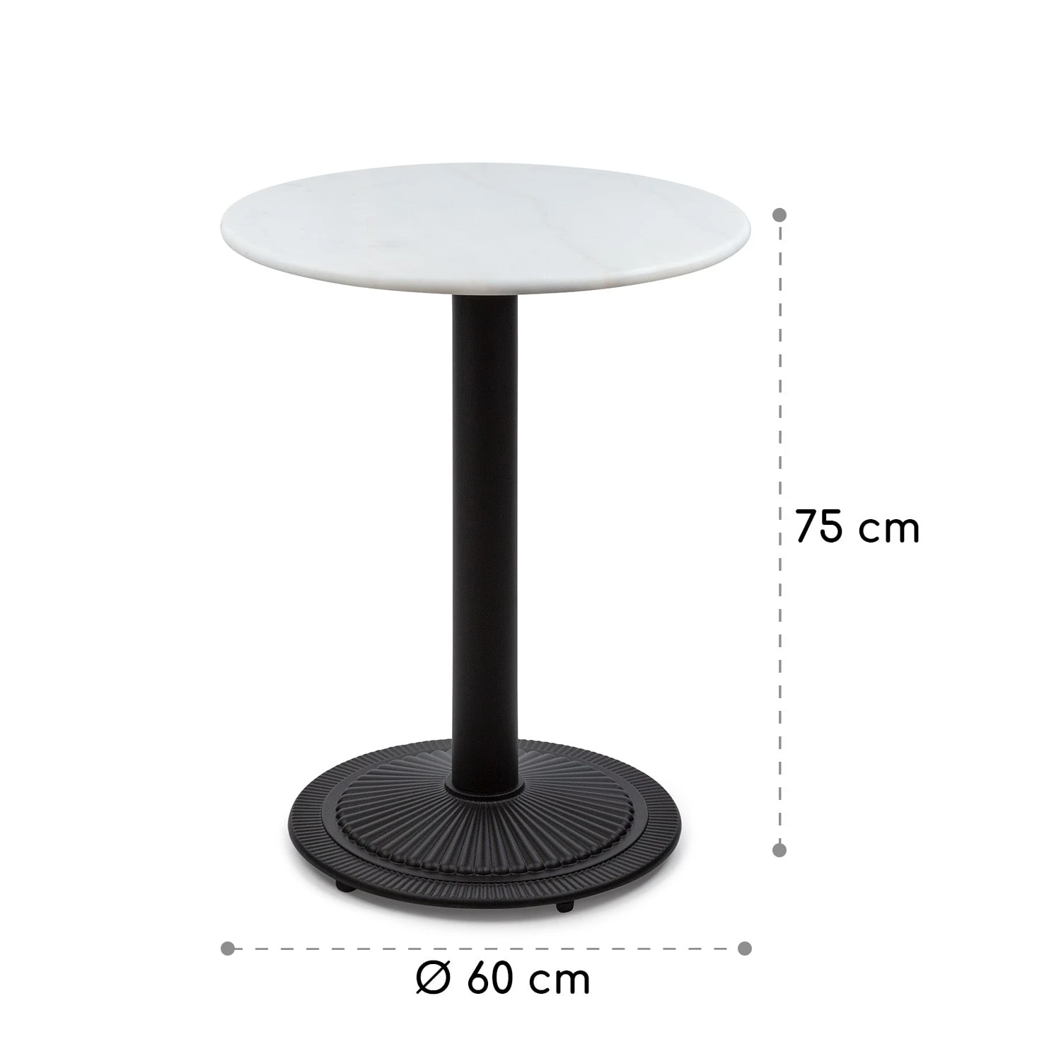 Patras Pearl Bistro-Tisch Jugendstil Marmor Ø 60 Cm H 75 Cm Gusseisern 8 Patras Pearl Bistro-Tisch Jugendstil Marmor Ø 60 Cm H 75 Cm Gusseisern – Bild 8