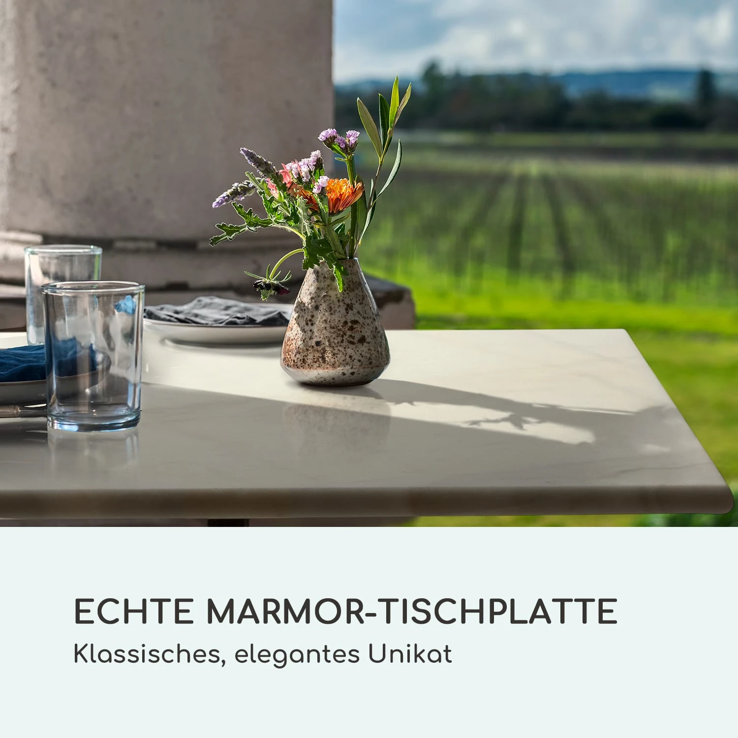 Patras Onyx Bistro-Tisch Mit Jugendstil Marmor 60 X 60 Cm Höhe: 72 Cm Dreibein 3 Patras Onyx Bistro-Tisch Mit Jugendstil Marmor 60 X 60 Cm Höhe: 72 Cm Dreibein – Bild 3