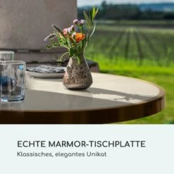 Patras Jewel Marmor-Tisch Jugendstil Ø: 57,5 Cm H: 75 Cm Gusseiserner Standfuß -Garten Store 10035983 de 0003 logo