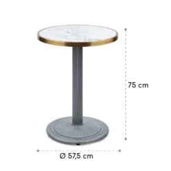 Patras Jewel Marmor-Tisch Jugendstil Ø: 57,5 Cm H: 75 Cm Gusseiserner Standfuß -Garten Store 10035983 yy 0008 logo