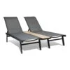 Pompei Sonnenliege Lounger 2 Pers. Aluminium Abstellfläche