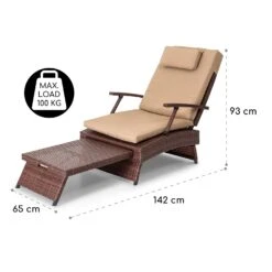 Kos Lounger Liegestuhl Mit Fußteil Stahlrahmen 6-Positionen -Garten Store 10035991 de 0006 usp