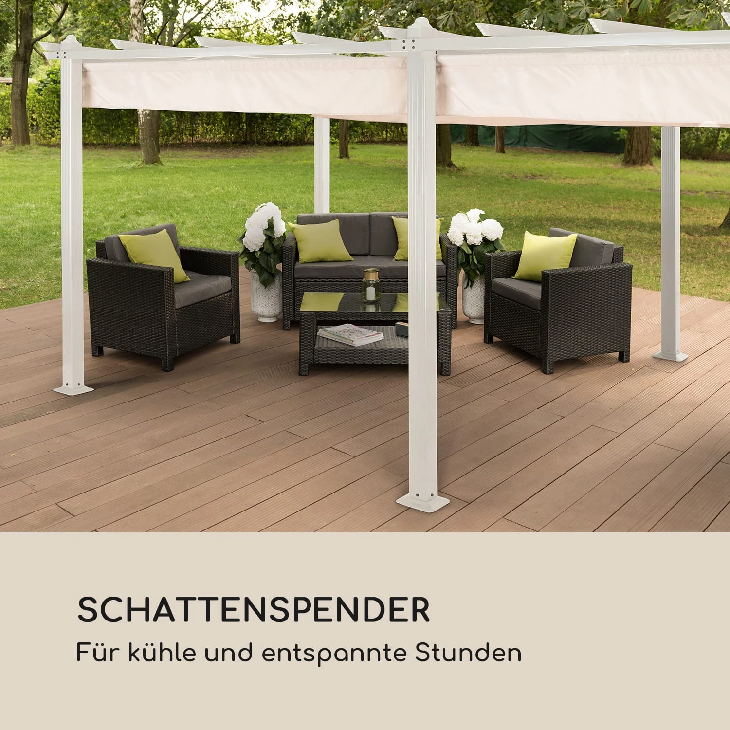 Pantheon Pergola Ersatzdach Dach Sonnendach Plane 3x6 M 2 Pantheon Pergola Ersatzdach Dach Sonnendach Plane 3x6 M – Bild 2