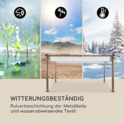 Pantheon Rust Pergola Ersatzdach 200 G/m² Polyester-Tuch 3x4 M Inkl. Seilzug -Garten Store 10036126 de 0004 logo