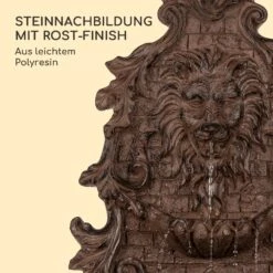 Löwenstein Wandbrunnen 2W Solar-Pumpe Polyresin 4 Weiße LED 5m Kabel -Garten Store 10036333 de 0005 logo