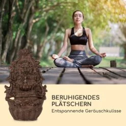 Löwenstein Wandbrunnen 2W Solar-Pumpe Polyresin 4 Weiße LED 5m Kabel -Garten Store 10036333 de 0006 logo