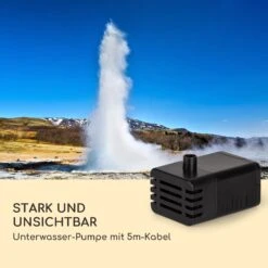 Löwenstein Wandbrunnen 2W Solar-Pumpe Polyresin 4 Weiße LED 5m Kabel -Garten Store 10036333 de 0007 logo