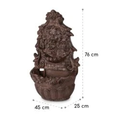 Löwenstein Wandbrunnen 2W Solar-Pumpe Polyresin 4 Weiße LED 5m Kabel -Garten Store 10036333 yy 0008 logo