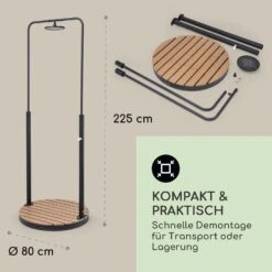 Sumatra Falls Round Gartendusche WPC Aluminium Ø 80 Cm Rund 12 Sumatra Falls Round Gartendusche WPC Aluminium Ø 80 Cm Rund -Garten Store 10036348 de 0006 usp