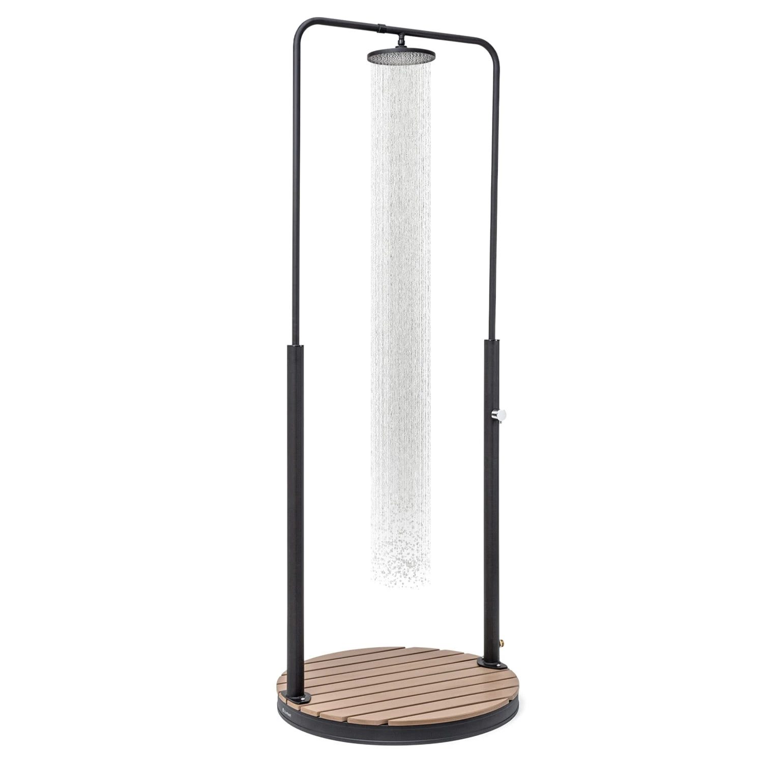 Sumatra Falls Round Gartendusche WPC Aluminium Ø 80 Cm Rund 1 Sumatra Falls Round Gartendusche WPC Aluminium Ø 80 Cm Rund