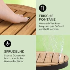 Sumatra Teak Round Gartendusche Aluminium Teakholz Tragegriff -Garten Store 10036351 de 0004 usp