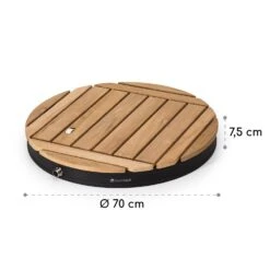 Sumatra Teak Round Gartendusche Aluminium Teakholz Tragegriff -Garten Store 10036351 yy 0011 dimensions