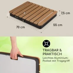 Sumatra Breeze Square Gartendusche WPC Aluminium 70x55cm Eckig -Garten Store 10036436 de 0006 usp