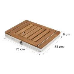 Sumatra Teak Square Gartendusche Aluminium Teakholz Tragegriff -Garten Store 10036438 yy 0011 dimensions