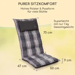 Sylt Polsterauflage Sesselauflage Kopfkissen Polyester 50x120x9cm -Garten Store 10037223 de 0005 usp