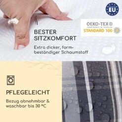 Sylt Polsterauflage Sesselauflage Kopfkissen Polyester 50x120x9cm -Garten Store 10037336 de 0004 logo