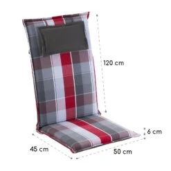 Donau Polsterauflage Sesselauflage Hochlehner Gartenstuhl Polyester 50x120x6cm -Garten Store 10037391 yy 0005 logo