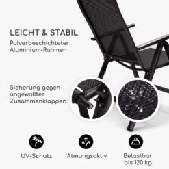 London Gartenstuhl Textilene Aluminium 6-Positionen Klappbar 9 London Gartenstuhl Textilene Aluminium 6-Positionen Klappbar -Garten Store 10037396 de 0004 logo