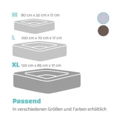 Bruno Hundebett Hundekorb | Waschbar | Orthopädisch | Rutschfest | Atmungsaktiv | Memory-Schaum | Größe XL (120 X 17 X 85 Cm) -Garten Store 10037585 de 0007 logo