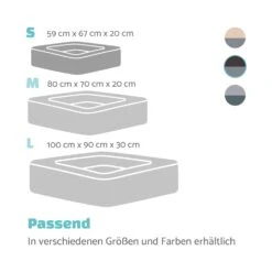 Emma Hundebett Hundekorb | Waschbar | Rutschfest | Atmungsaktiv | Wendematratze | Kissen | Größe S (67 X 20 X 59 Cm) -Garten Store 10037607 de 0007 logo