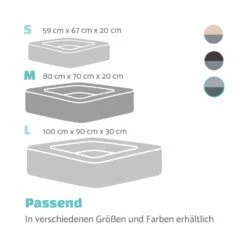 Emma Hundebett Hundekorb | Waschbar | Rutschfest | Atmungsaktiv | Wendematratze | Kissen | Größe M (80 X 20 X 70 Cm) -Garten Store 10037611 de 0007 logo