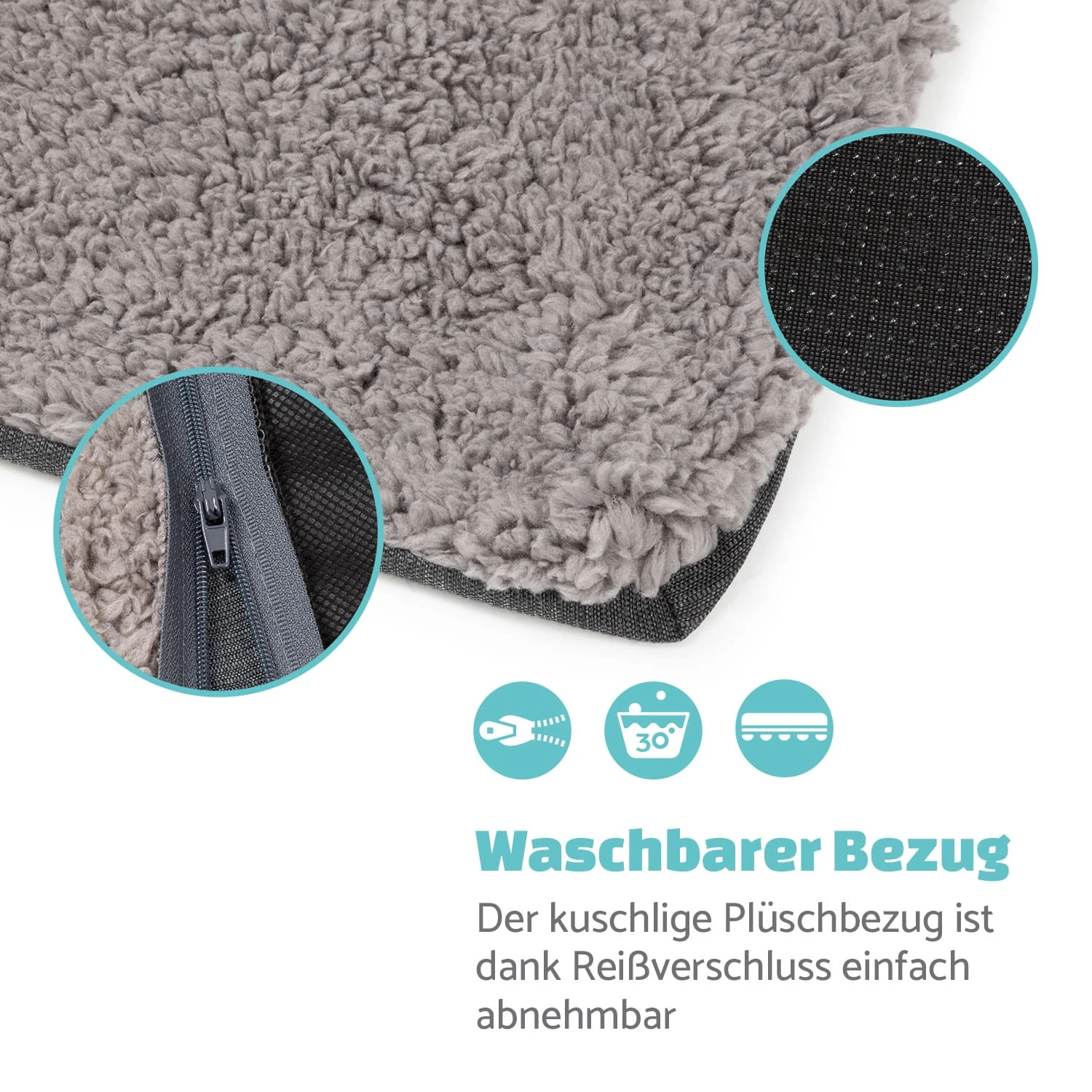 Emma Hundebett Hundekorb | Waschbar | Rutschfest | Atmungsaktiv | Wendematratze | Kissen | Größe L (100 X 30 X 90 Cm) 5 Emma Hundebett Hundekorb | Waschbar | Rutschfest | Atmungsaktiv | Wendematratze | Kissen | Größe L (100 X 30 X 90 Cm) – Bild 5