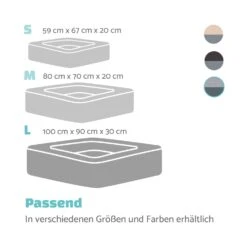 Emma Hundebett Hundekorb | Waschbar | Rutschfest | Atmungsaktiv | Wendematratze | Kissen | Größe L (100 X 30 X 90 Cm) 13 Emma Hundebett Hundekorb | Waschbar | Rutschfest | Atmungsaktiv | Wendematratze | Kissen | Größe L (100 X 30 X 90 Cm) -Garten Store 10037612 de 0007 logo