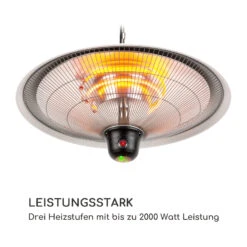 Heizsporn Deckenheizstrahler 60,5 Cm (Ø) LED-Lampe Fernbedienung -Garten Store 10037732 de 0003 logo