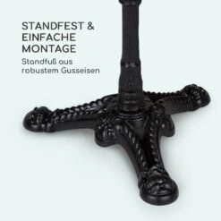 Patras Bistro-Tisch Marmortischplatte Ø60cm Gusseiserner Standfuß -Garten Store 10037740 de 0005 logo