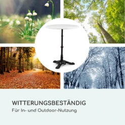 Patras Bistro-Tisch Marmortischplatte Ø60cm Gusseiserner Standfuß -Garten Store 10037740 de 0007 logo