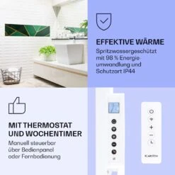 Wonderwall Air Art Smart Infrarotheizung Grüne Linie 120x30cm 350W -Garten Store 10037846 de 0004 logo