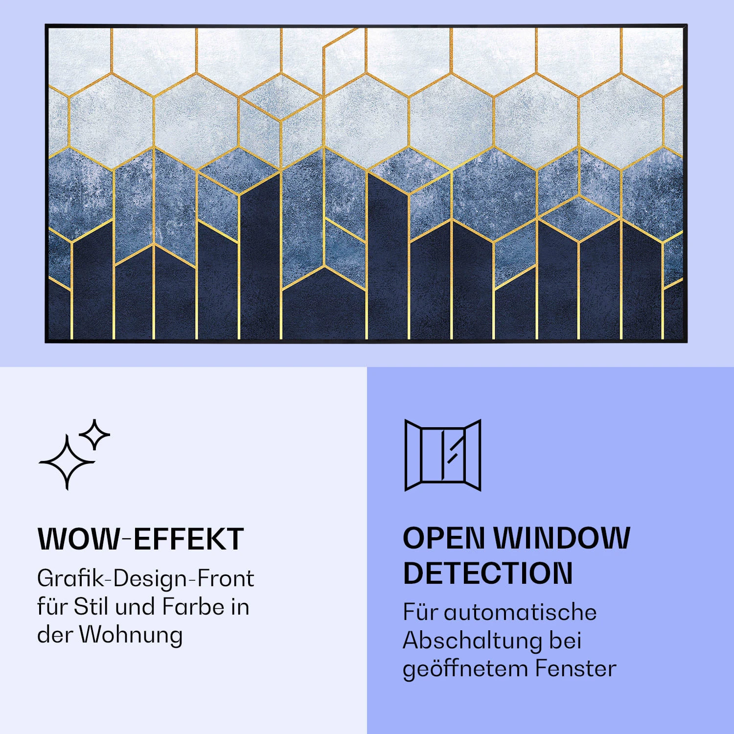 Wonderwall Air Art Smart Infrarotheizung Blaue Linie 120x60cm 700W 6 Wonderwall Air Art Smart Infrarotheizung Blaue Linie 120x60cm 700W – Bild 6