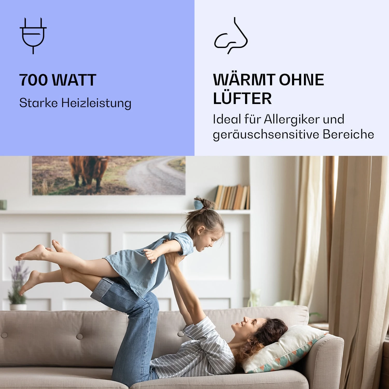 Wonderwall Air Art Smart Infrarotheizung Kuh 120x60cm 700W 5 Wonderwall Air Art Smart Infrarotheizung Kuh 120x60cm 700W – Bild 5