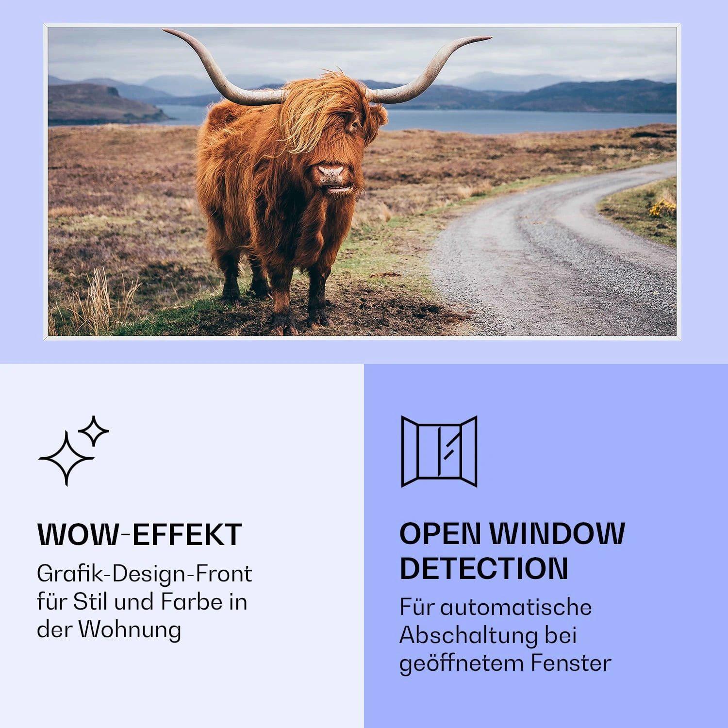 Wonderwall Air Art Smart Infrarotheizung Kuh 120x60cm 700W 6 Wonderwall Air Art Smart Infrarotheizung Kuh 120x60cm 700W – Bild 6