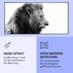 Wonderwall Air Art Smart Infrarotheizung Löwe 60x120cm 700W -Garten Store 10037925 de 0006 logo