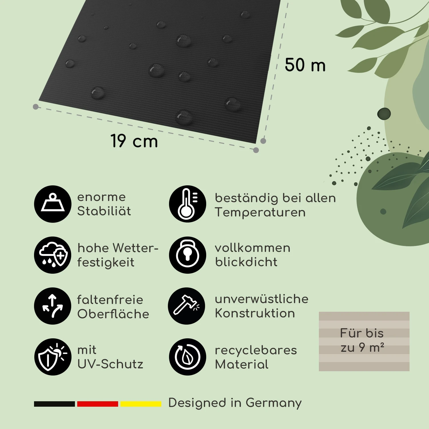 Sichtschutzstreifen Gartenzaun PVC 450 G/m² 50x19cm Clips 3 Sichtschutzstreifen Gartenzaun PVC 450 G/m² 50x19cm Clips – Bild 3