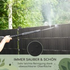 Sichtschutzstreifen Gartenzaun PVC 450 G/m² 50x19cm Clips 10 Sichtschutzstreifen Gartenzaun PVC 450 G/m² 50x19cm Clips -Garten Store 10037983 de 0005 usp