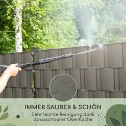 Sichtschutzstreifen Gartenzaun PVC 450 G/m² 50x19cm Clips -Garten Store 10037986 de 0005 usp